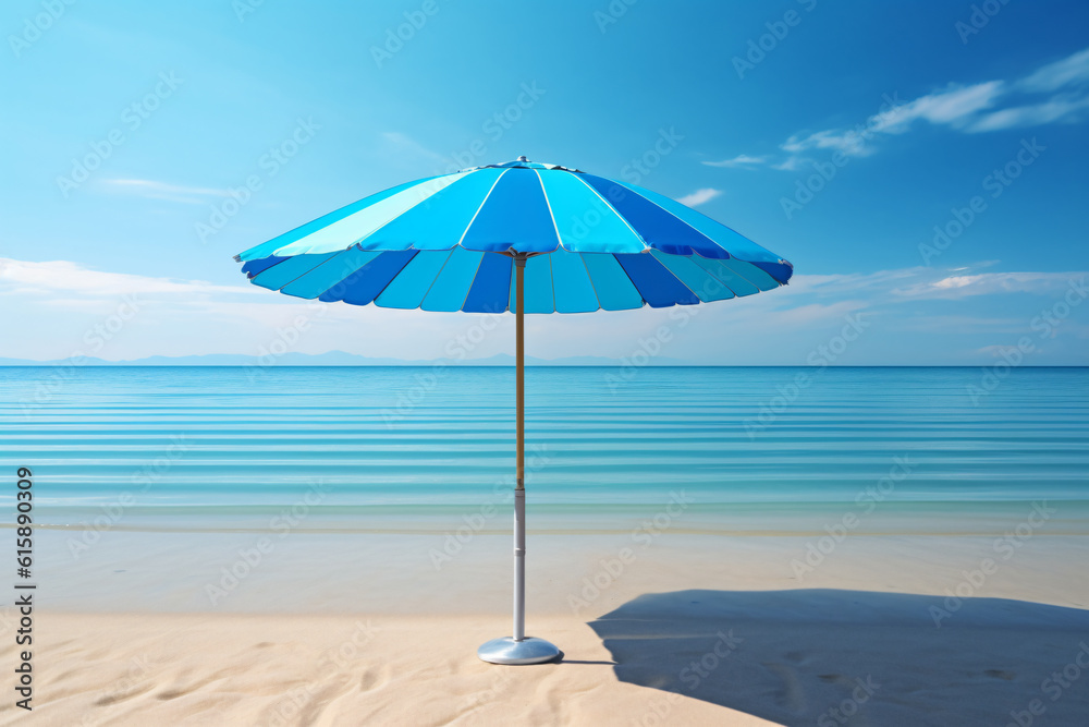 Blue summer umbrella background sea photography
