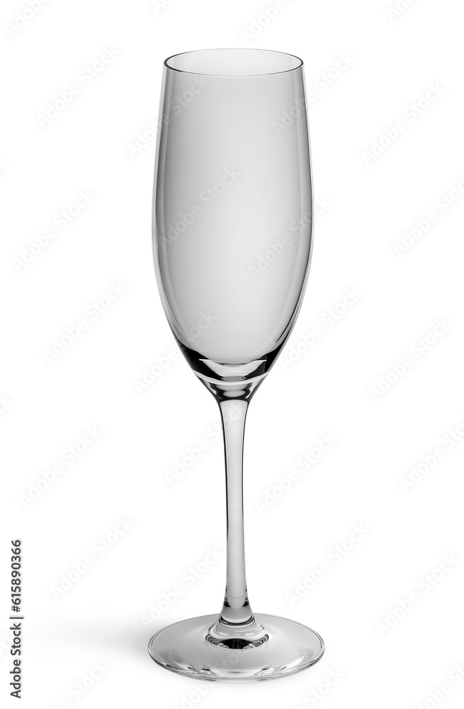 Empty champagne glass top view isolated on white background Empty champagne glass top view isolated on white background