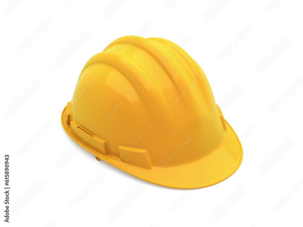 3d render yellow safety helmet (clipping path) 3d render yellow safety helmet (clipping path)