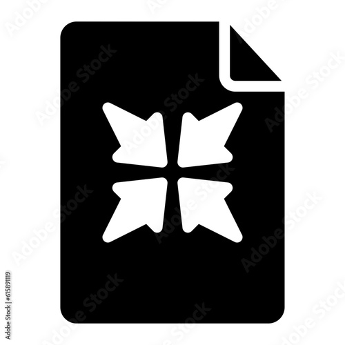 compress glyph icon