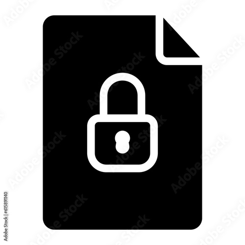 lock glyph icon