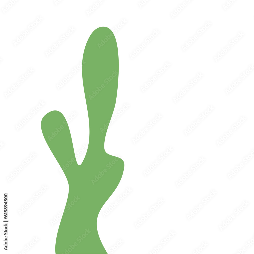 Abstract Green Cactus Shape Abstract Green Cactus Shape