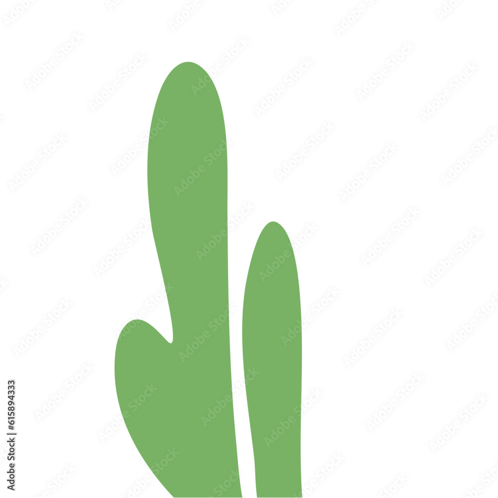 Abstract Green Cactus Shape Abstract Green Cactus Shape