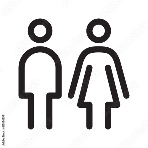 Man and woman outline sign.