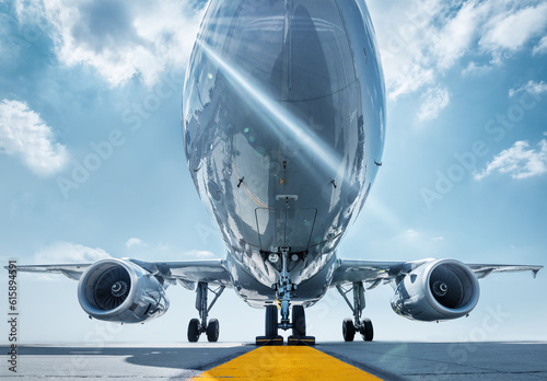 aircraft on a runway ready for take off