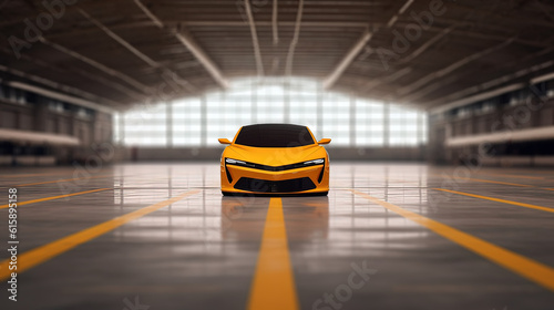 Yellow EV Sedan Concept
