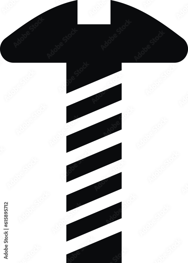 Short Nail Screw Tool Icon Illustration Short Nail Screw Tool Icon Illustration
