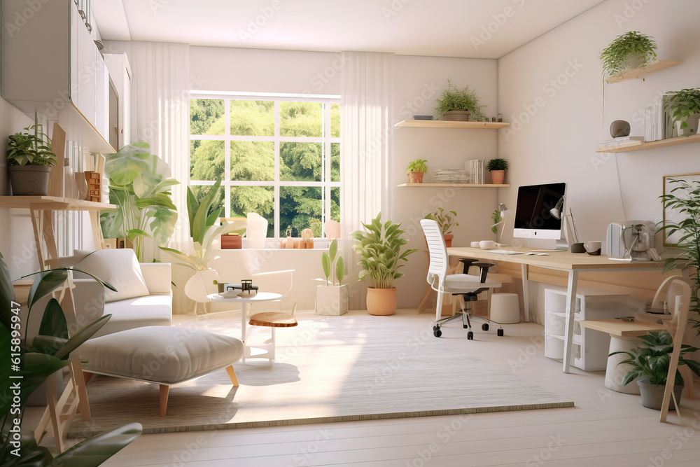Beautiful interior of a home office Beautiful interior of a home office