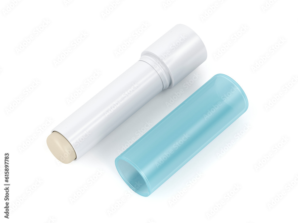Lip balm on white background Lip balm on white background