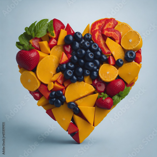 heart of geometric shapes colorful generative AI