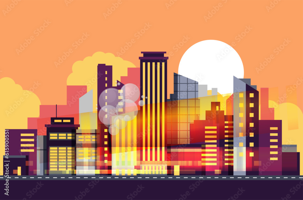 Urban Cityscape - Development - Illustration