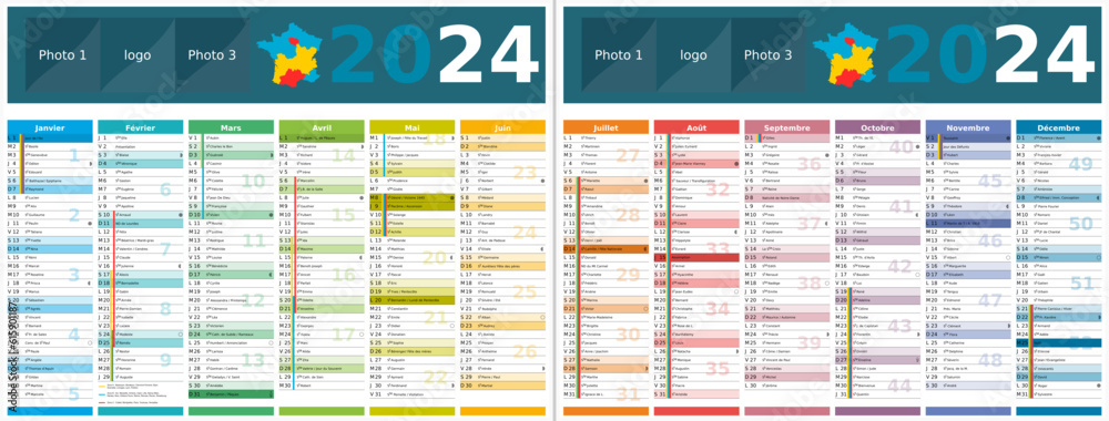 Calendrier 2024 12 mois au format 320 x 420 mm recto verso entièrement modifiable via calques et texte sans serif Calendrier 2024 12 mois au format 320 x 420 mm recto verso entièrement modifiable via calques et texte sans serif
