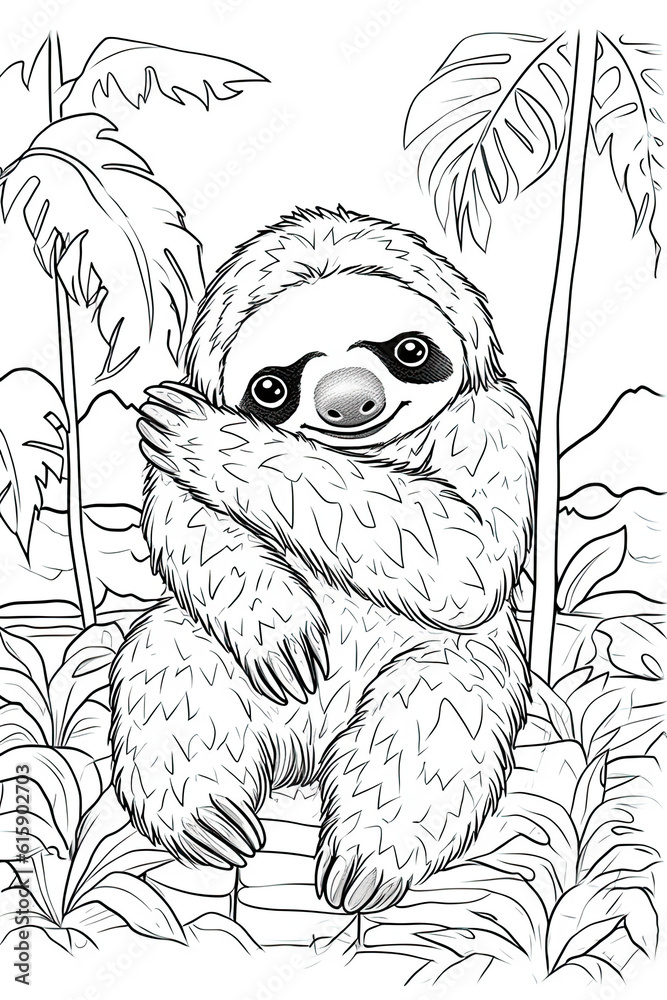 Obraz premium cute sloth