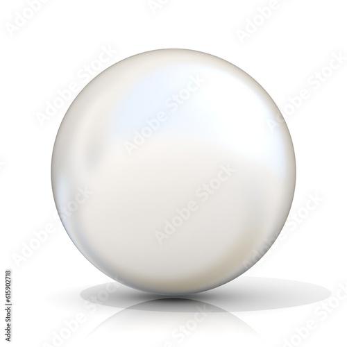 3D white sphere isolated on white background