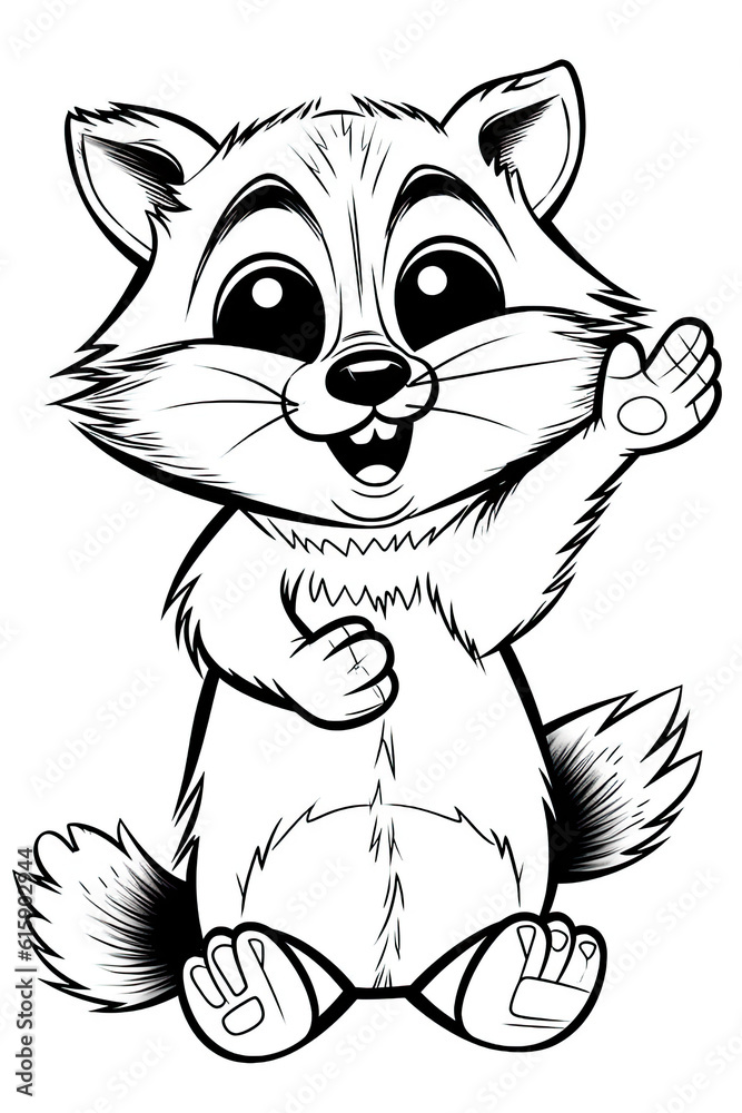 Fototapeta premium Cute Raccoon