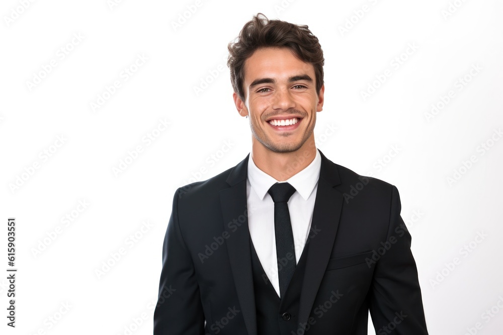 Portrait of smiling businessman. Illustration AI Generative Portrait of smiling businessman. Illustration AI Generative
