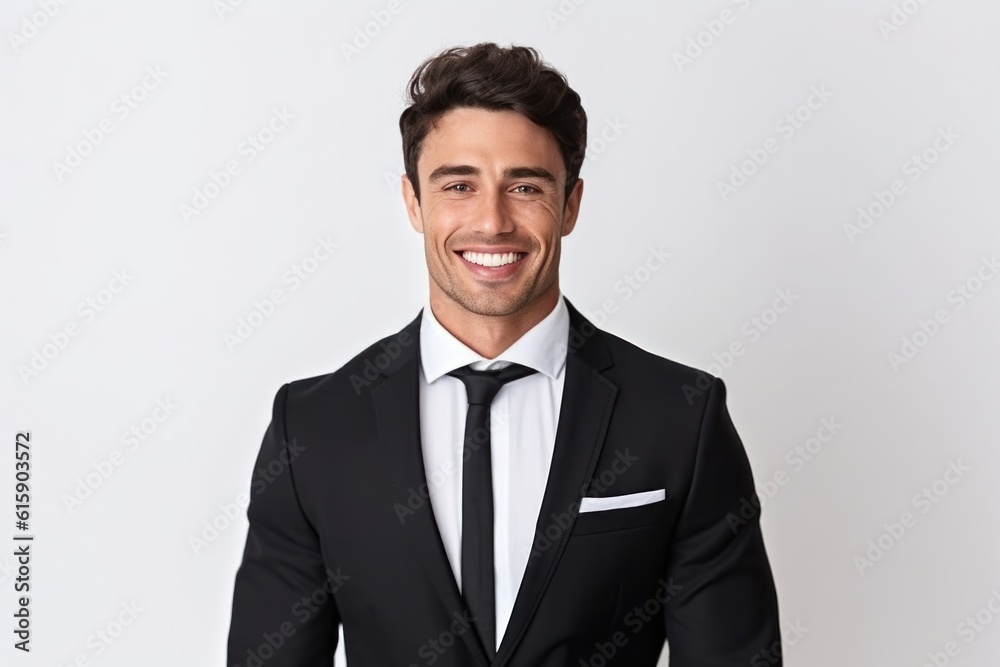 Portrait of smiling businessman. Illustration AI Generative Portrait of smiling businessman. Illustration AI Generative