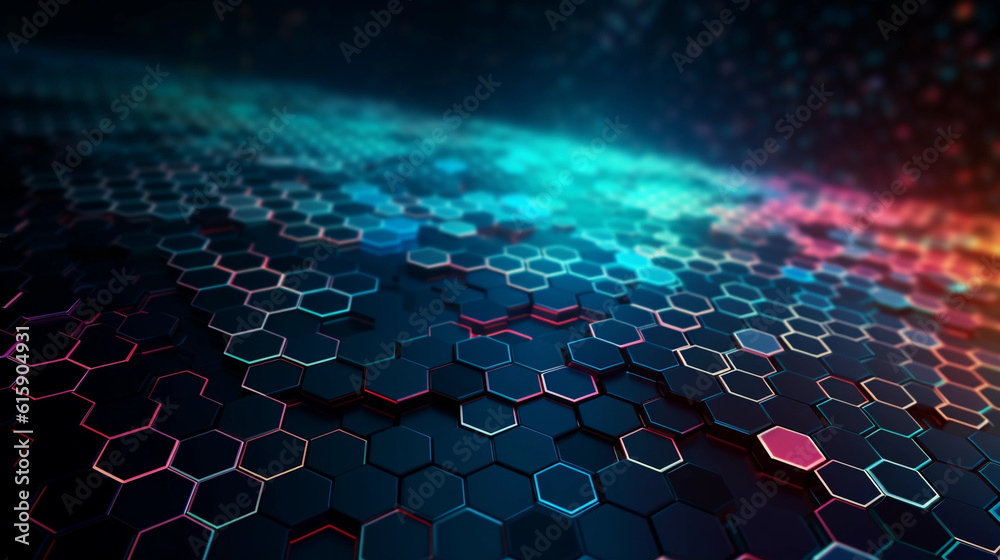 Digital hexagon abstract background Digital hexagon abstract background