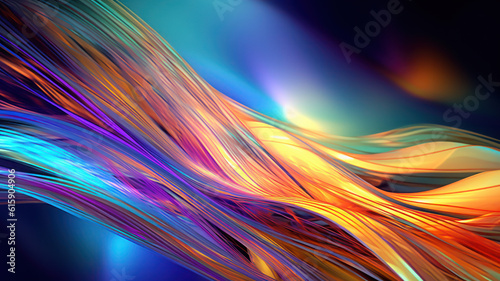 Abstract Artwork Featuring Colorful Light Patterns