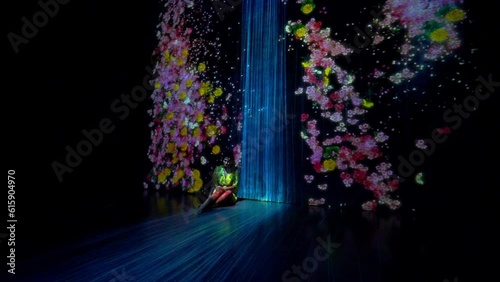 Wallpaper Mural Young Woman Exploring The Singapores ArtScience Museum Torontodigital.ca
