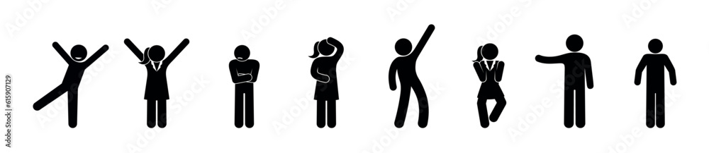 stick figure icon man, human emotions stick figure icon man, human emotions