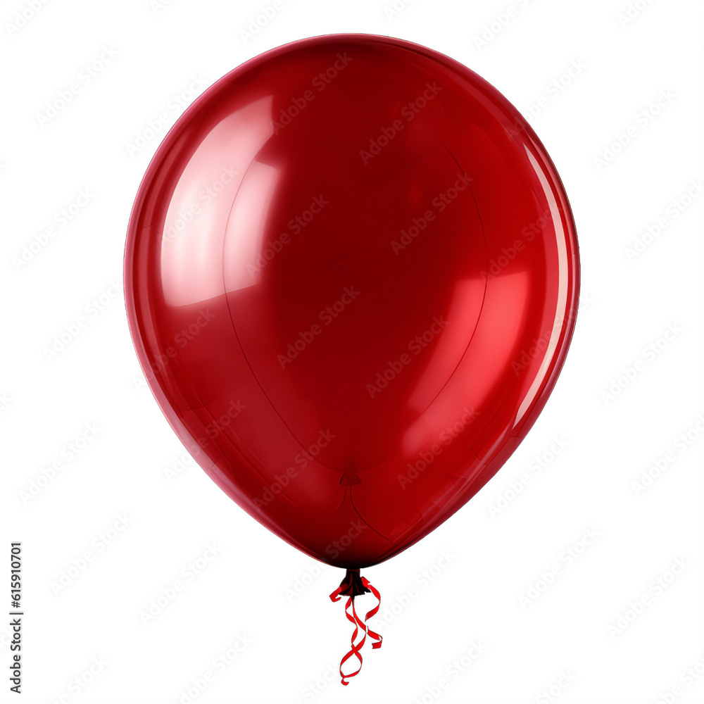A red balloon isolated on a transparent background png Generative Ai A red balloon isolated on a transparent background png Generative Ai