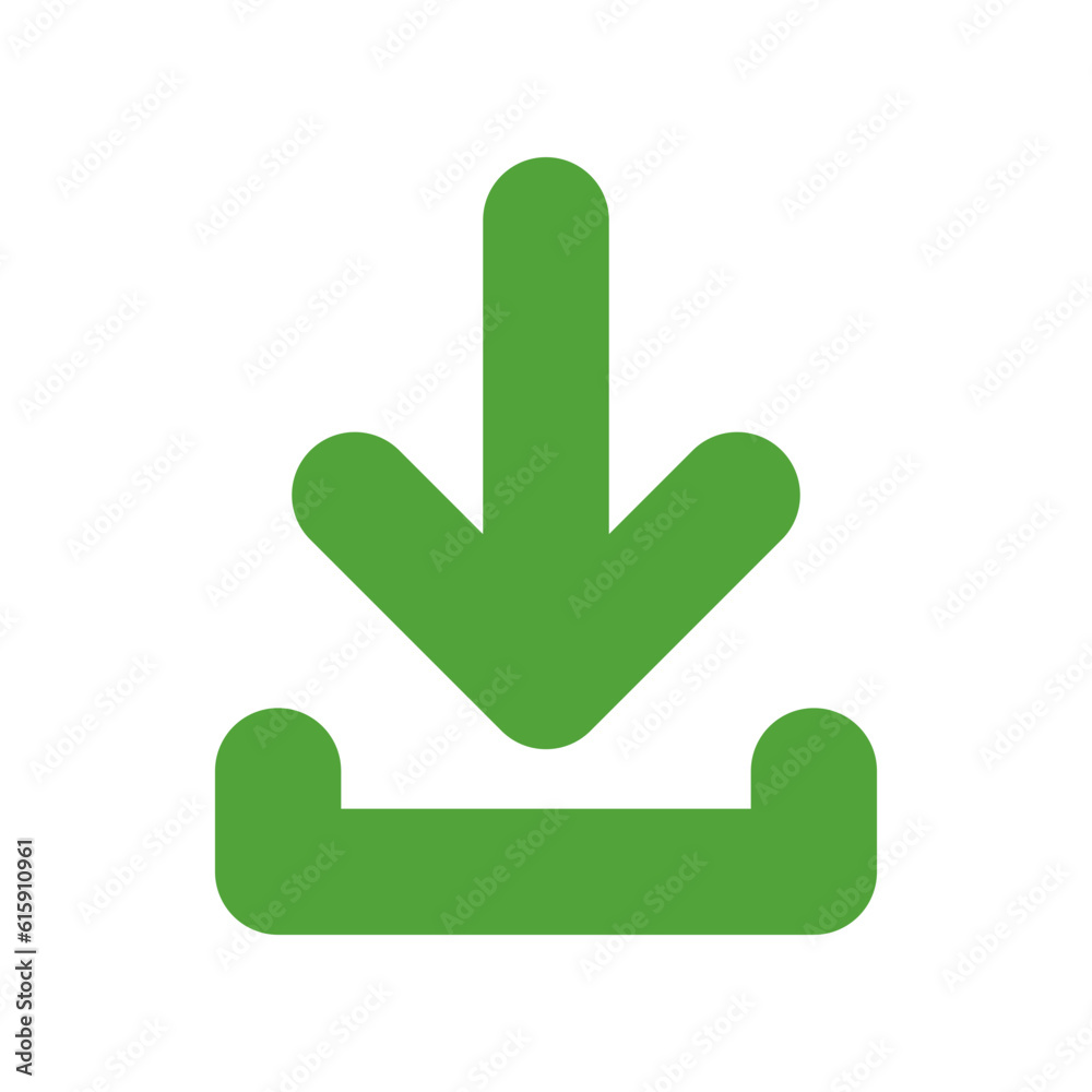 Download icon. Load button. Internet data loading symbol. Down arrow as downloading symbol. Vector illustration isolated on white background Download icon. Load button. Internet data loading symbol. Down arrow as downloading symbol. Vector illustration isolated on white background