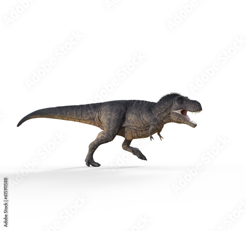 3d render dinosaur - trex white on white background. This is a 3d render illustration