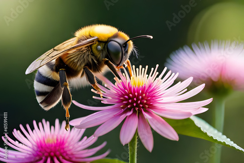 bee on a flower © DJC Design