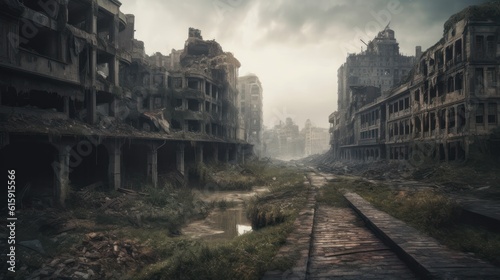 surreal abandon city, generative AI
