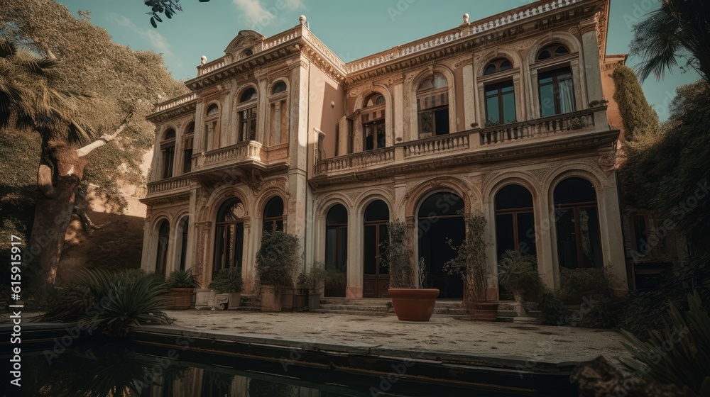 Beautiful Mansion in italy, generative AI