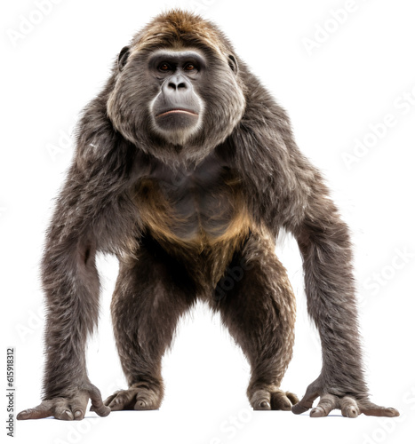 monkey isolated on the transparent background PNG. AI generative.