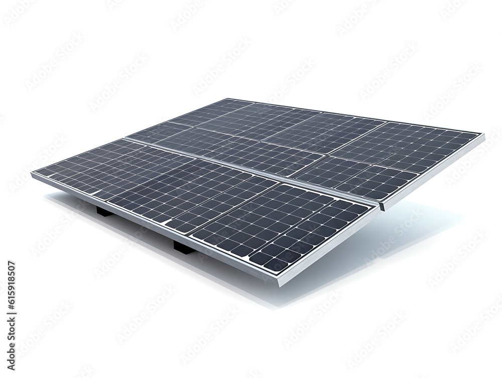 Solar panel isolated on a white background ai generated Solar panel isolated on a white background ai generated