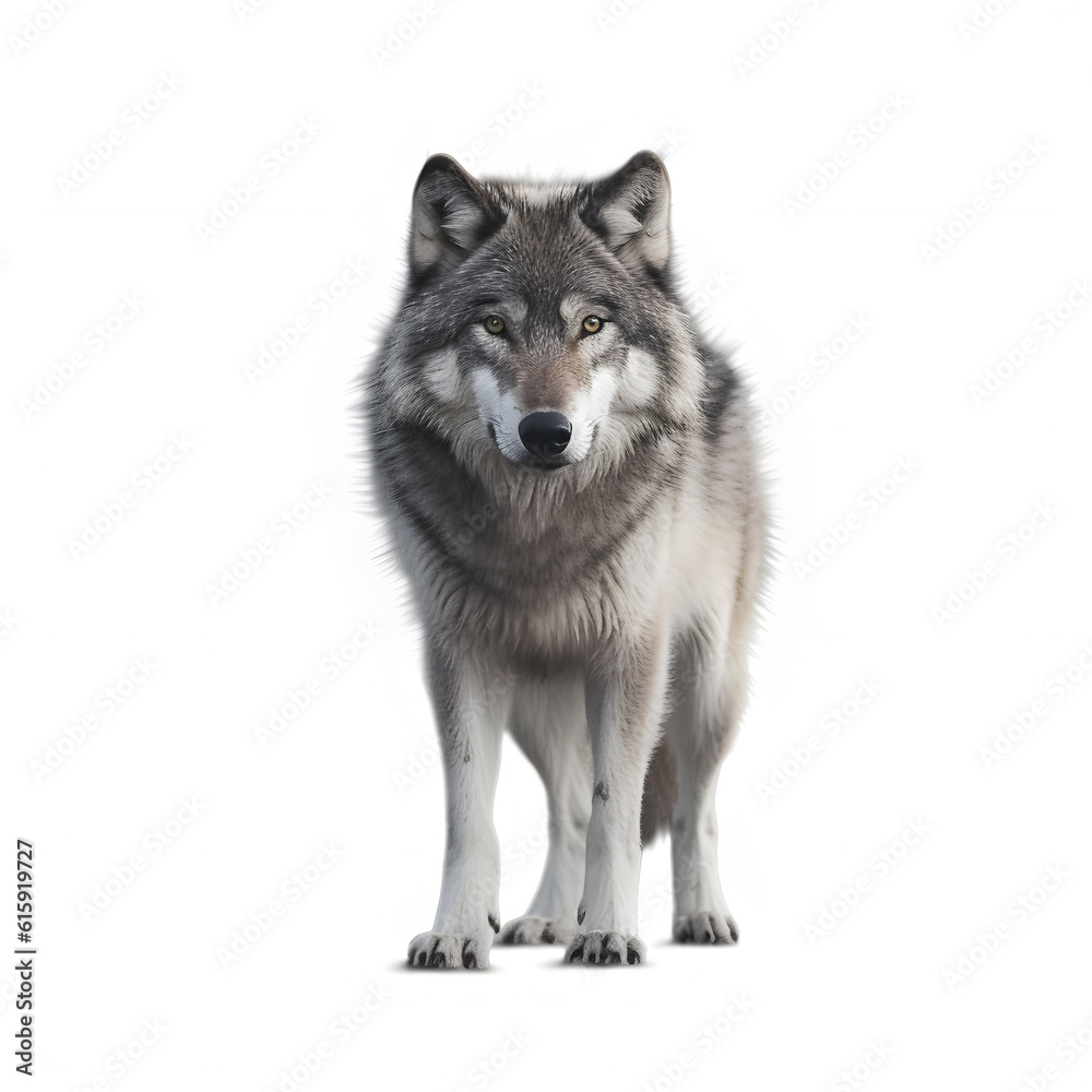 wolf isolated on white background