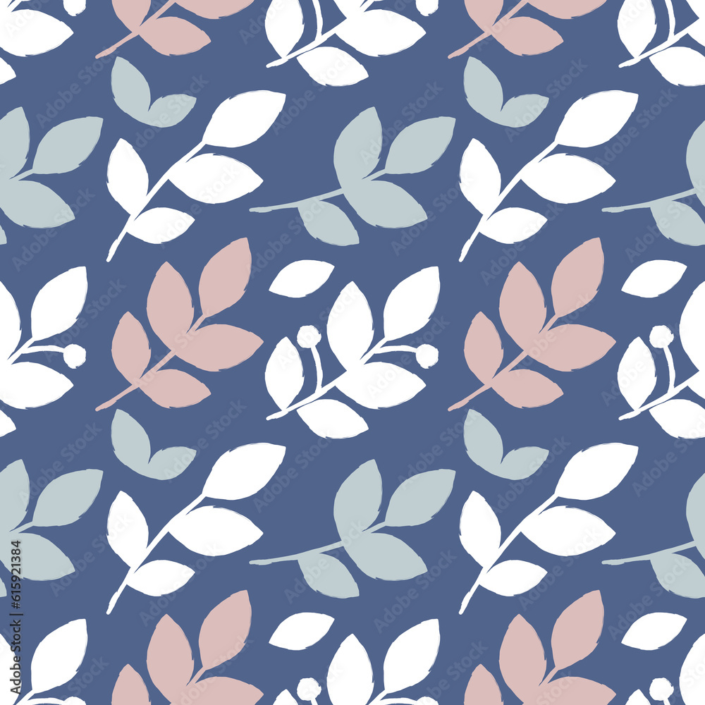 Seamless background with natural motifs.