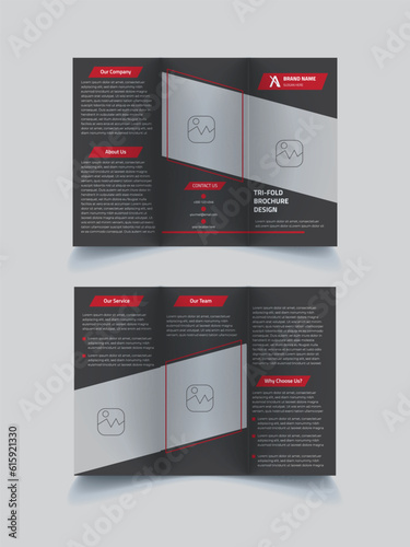 Modern trifold business brochure template