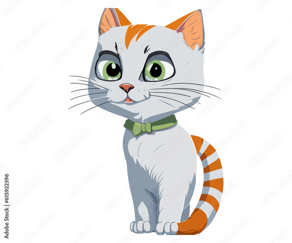 Atronaut cat, cute, white background, sticker design. cat dog animal