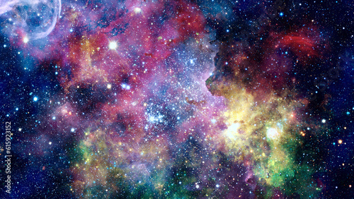 Fototapeta Naklejka Na Ścianę i Meble -  Colorful nebulas, galaxies and stars in deep space. Elements of this image furnished by NASA.