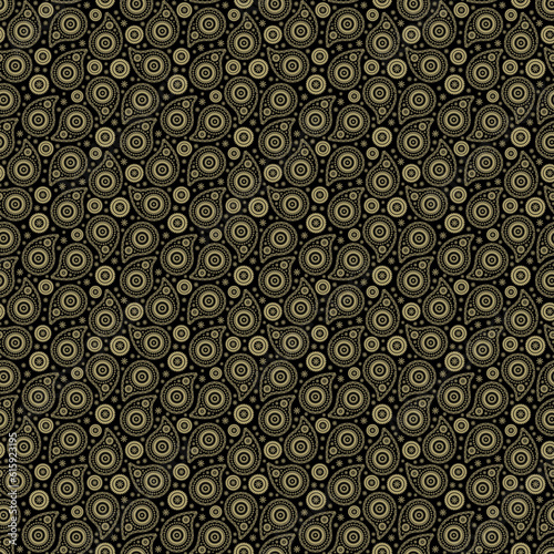 Seamless background with ornament of paisley