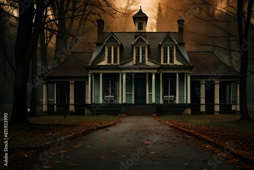 old house in the night