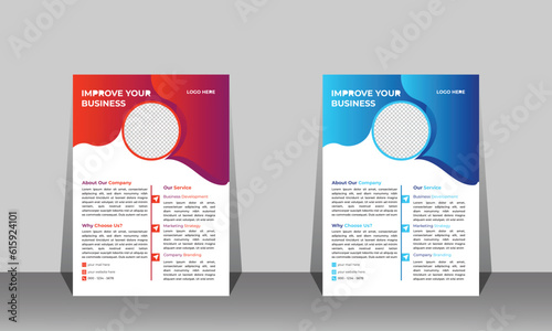 
Brochure design, Corporate business flyer template, Blue and orange color Business Flyer. Business proposal cover page. Digital marketing flyer. abstract business flyer and creative design.