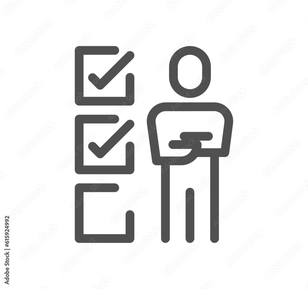 Business people related icon outline and linear vector. Business people related icon outline and linear vector.
