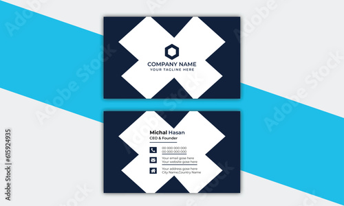 Corporate Double-sided creative and modern abstract Horizontal and landscape Business Card template , orientation Vector layout illustration design company card and Visiting card. 