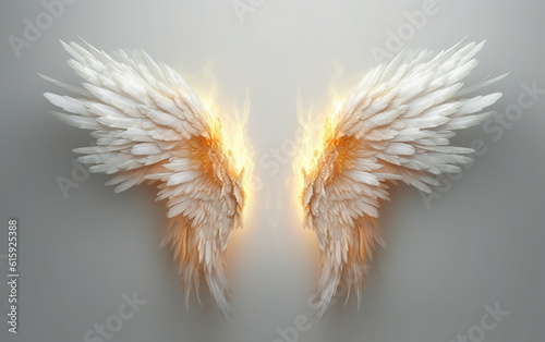 Angel wings. Generative AI