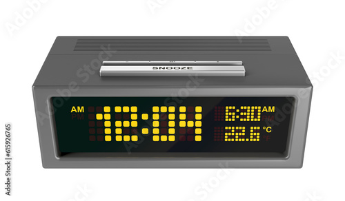 Digital alarm clock isolated on white background