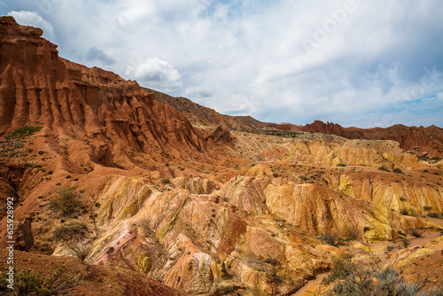 Panorama of the canyon fairytale or skazka   Issyk-Kul   Kyrgyzstan .