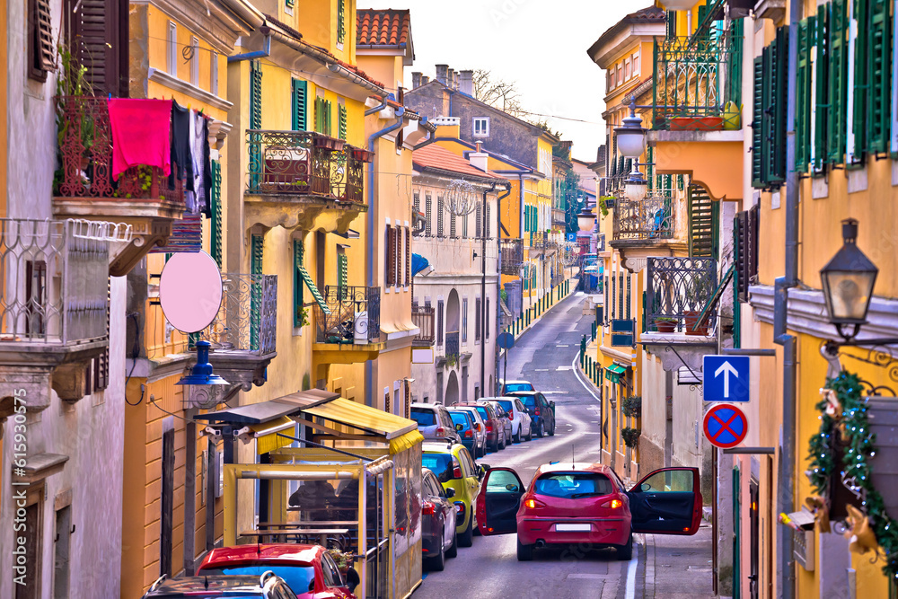 Town of Volosko street view, Opatija riviera of Croatia