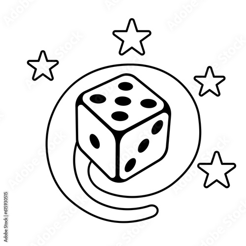 Playing dice illustration. Game craps image. Casino and betting background.