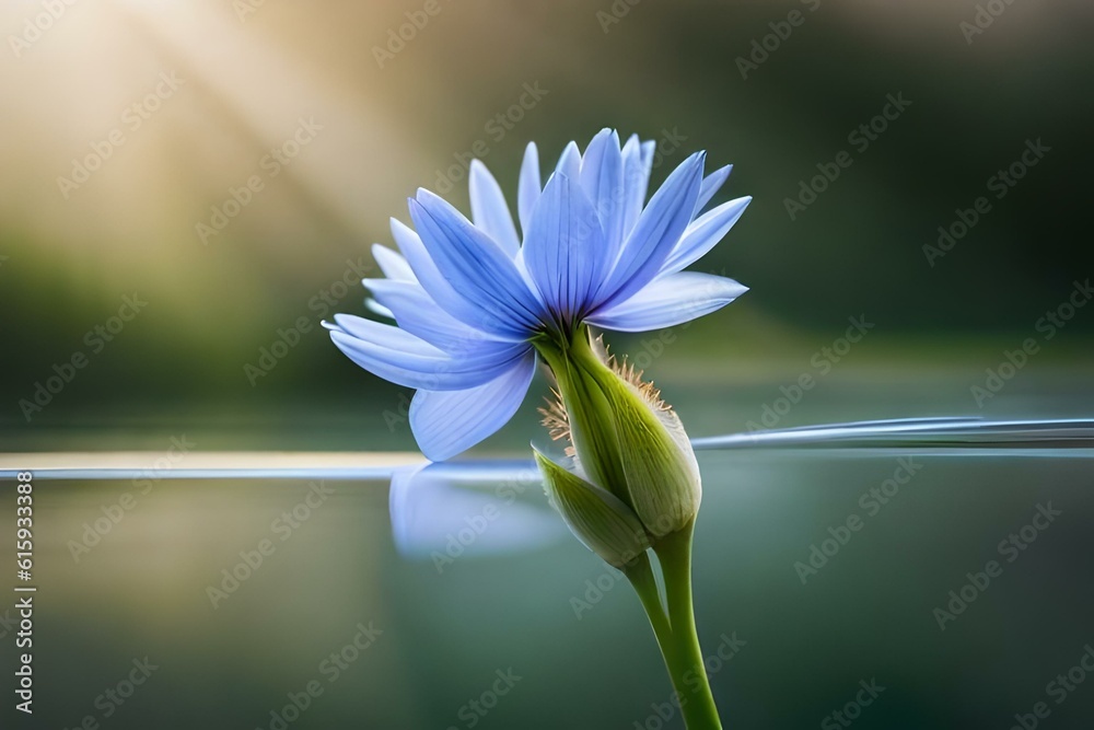 Fototapeta premium flower with dew generative in ai technology