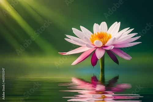 pink water lily generative in ai technology
